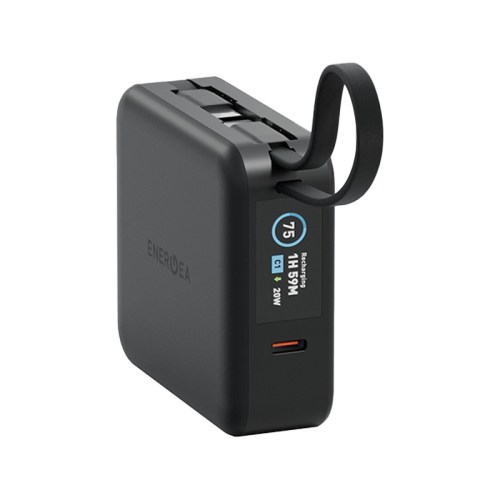 Energea Magpac Mini Plus Wireless Power Bank / Build in USB-C Cable / 10000mAh -  Black