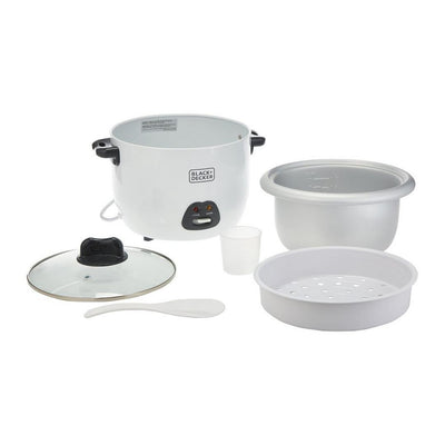 Black+Decker Rice Cooker - 700W / 1.8L / White