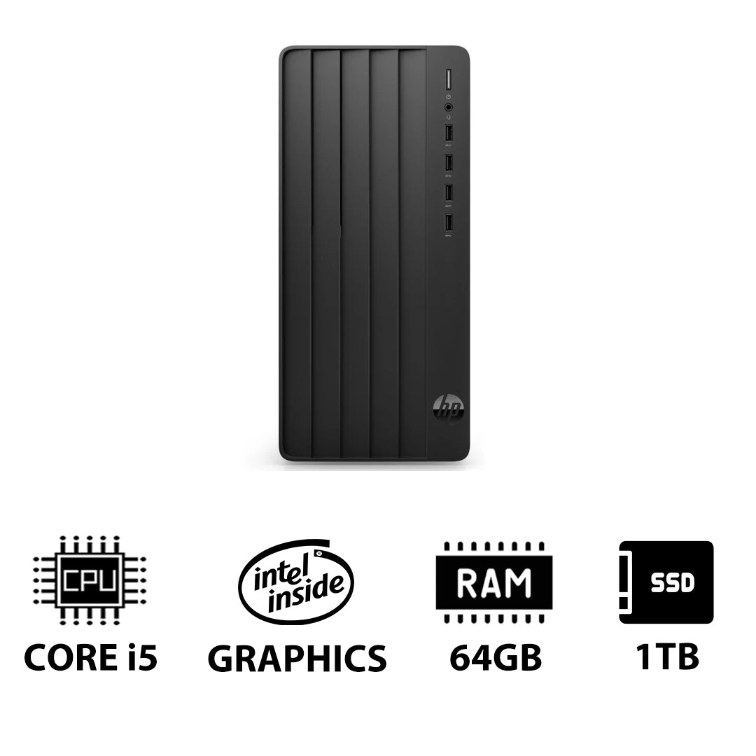 HP Pro Tower 290 G9 - i5-13500 / 64GB / 1TB (NVMe M.2 SSD) / DOS (Without OS) / 1YW - Desktop