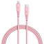 RAVPower Type-C to Lightning Charging Cable - 1 Meter / Nylon Pink