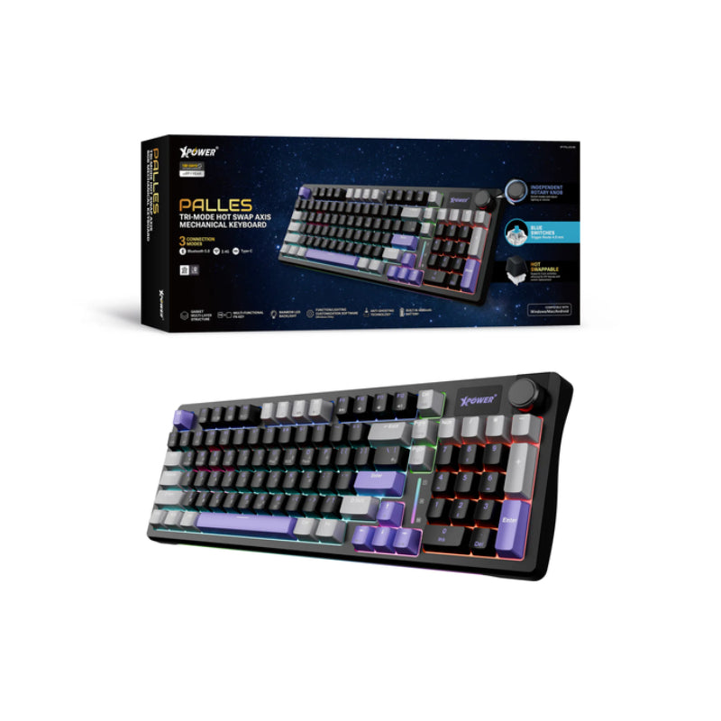 XPower Palles Tri-Mode Hot Swap Axis Mechanical Keyboard