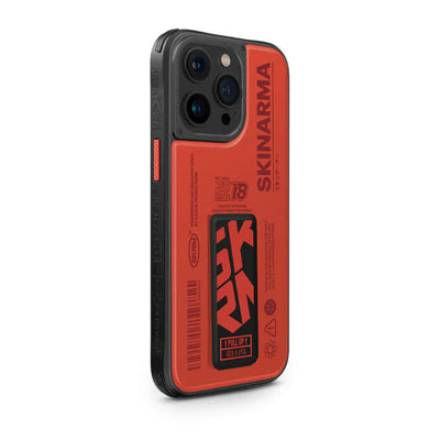 SKINARMA SPUNK Mag-Charge Case - iPhone 15 Pro / Orange Red Accessories > Mobiles & Tablets > Mobiles > Covers & Cases