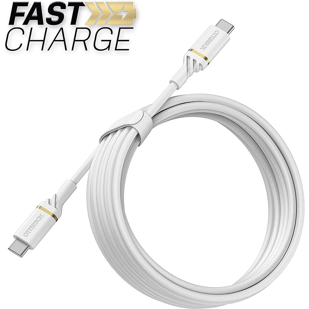 OtterBox USB-C to USB-C Fast Charge Cable - Standard 3 Meter - White