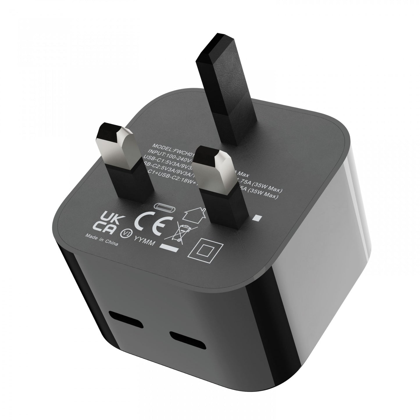 Porodo Super-Fast Dual Wall Charger - Black