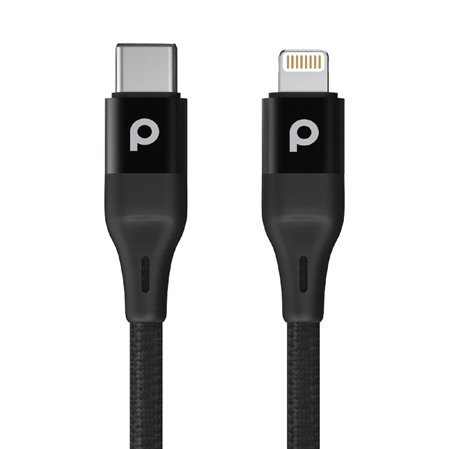 Porodo Braided USB-C to Lightning PD (9V 2.2m) - Black