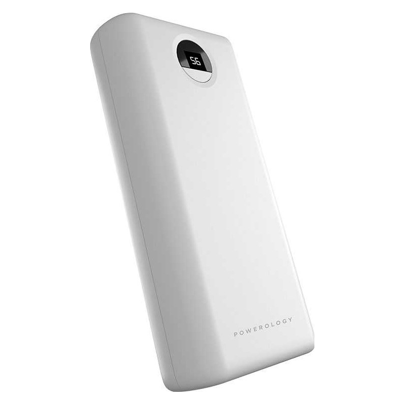 Powerology Portable Power Bank Fast Charging - 30000mAh / 45W / White