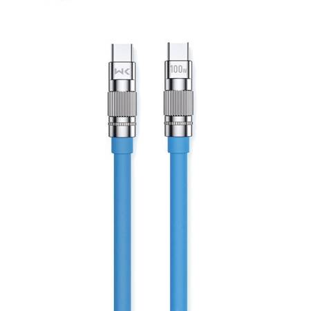 WEKOME WDC-188 Wingle Series - USB-C to USB-C Connection Cable 100W Fast Charging - 1 Meter / Blue