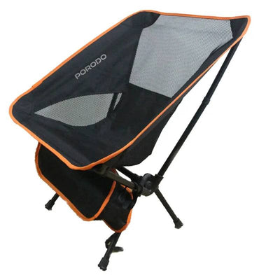 Porodo Lifestyle Mesh Fabric Comfort Camping Chair with Handy Storage Pouch - Black