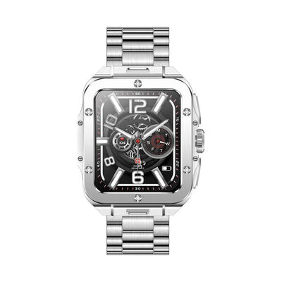 Swiss Military Smart Watch Silver Frame Silver Stainless Steel Strap Smart Watches