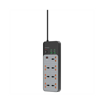 Porodo AC Power Strip - 3000W / Universal - Gray