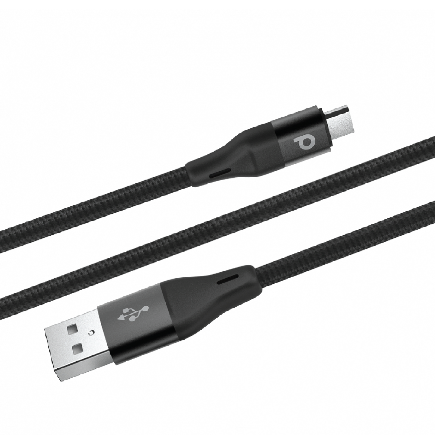 Porodo Braided USB-A to Type-C (3A 1.2m) - Black