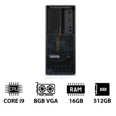 Lenovo ThinkStation P3 Tower - i9-14900K 3.2GHz / 24-Cores / 16GB / 512GB (NVMe M.2 SSD) / NVIDIA GeForce RTX 5060 8GB VGA / Win 11 Pro / 3YW - Workstation