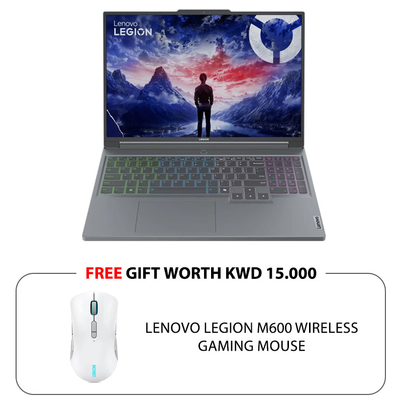 Lenovo Legion 5 Gen 9 - 16.0" WQXGA / i7 / 16GB / 1TB (NVMe M.2 SSD) / RTX 4070 8GB VGA / Win 11 Home / 1YW / Arabic/English / Luna Grey - Laptop