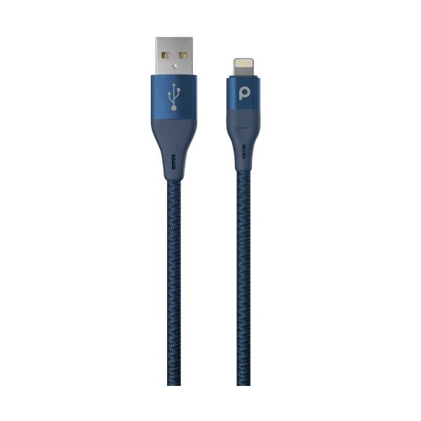 Porodo Braided USB-A to Lightning (2.4A 1.2m) - Blue