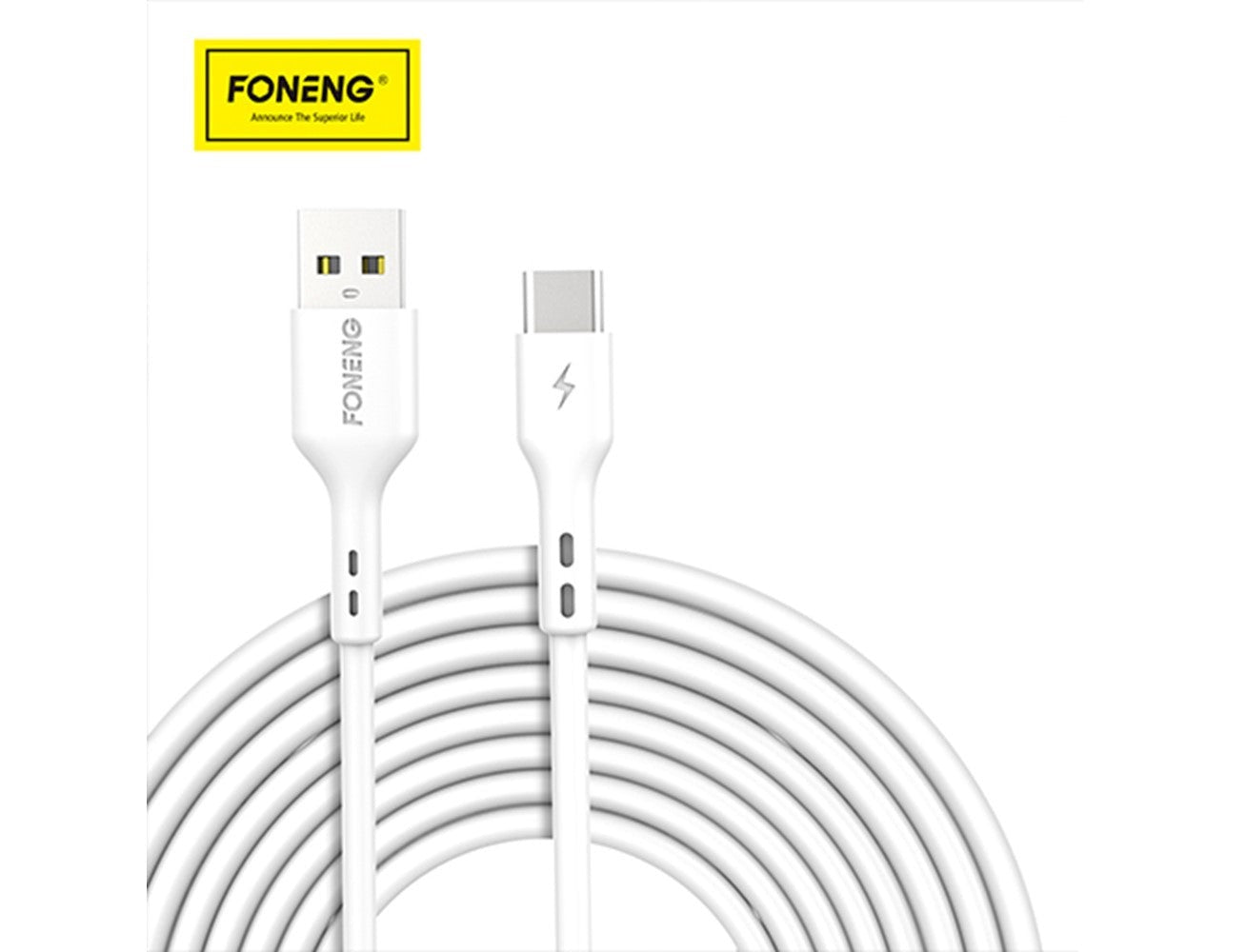Foneng X36 Incense Data Cable Fast 2.4A Type-C 2M - White