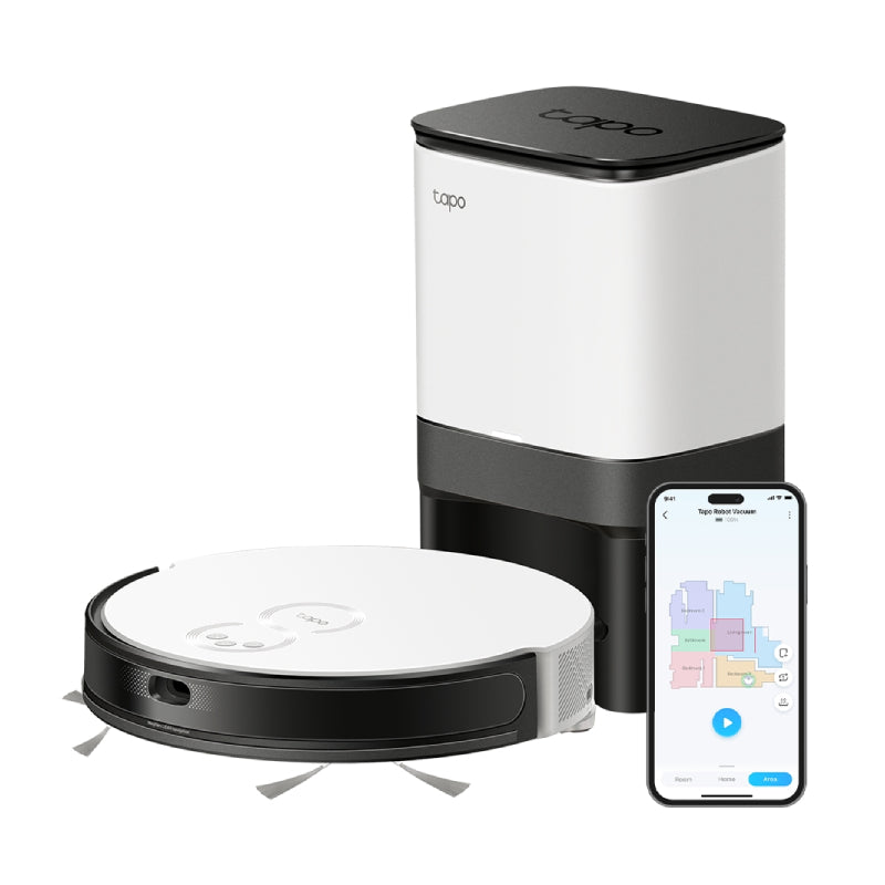 TP-Link (Tapo RV20 Mop Plus) MagSlim™ LiDAR Navigation Robot Vacuum & Mop+ Smart Auto-Empty Dock - 2600 mAh / 4L