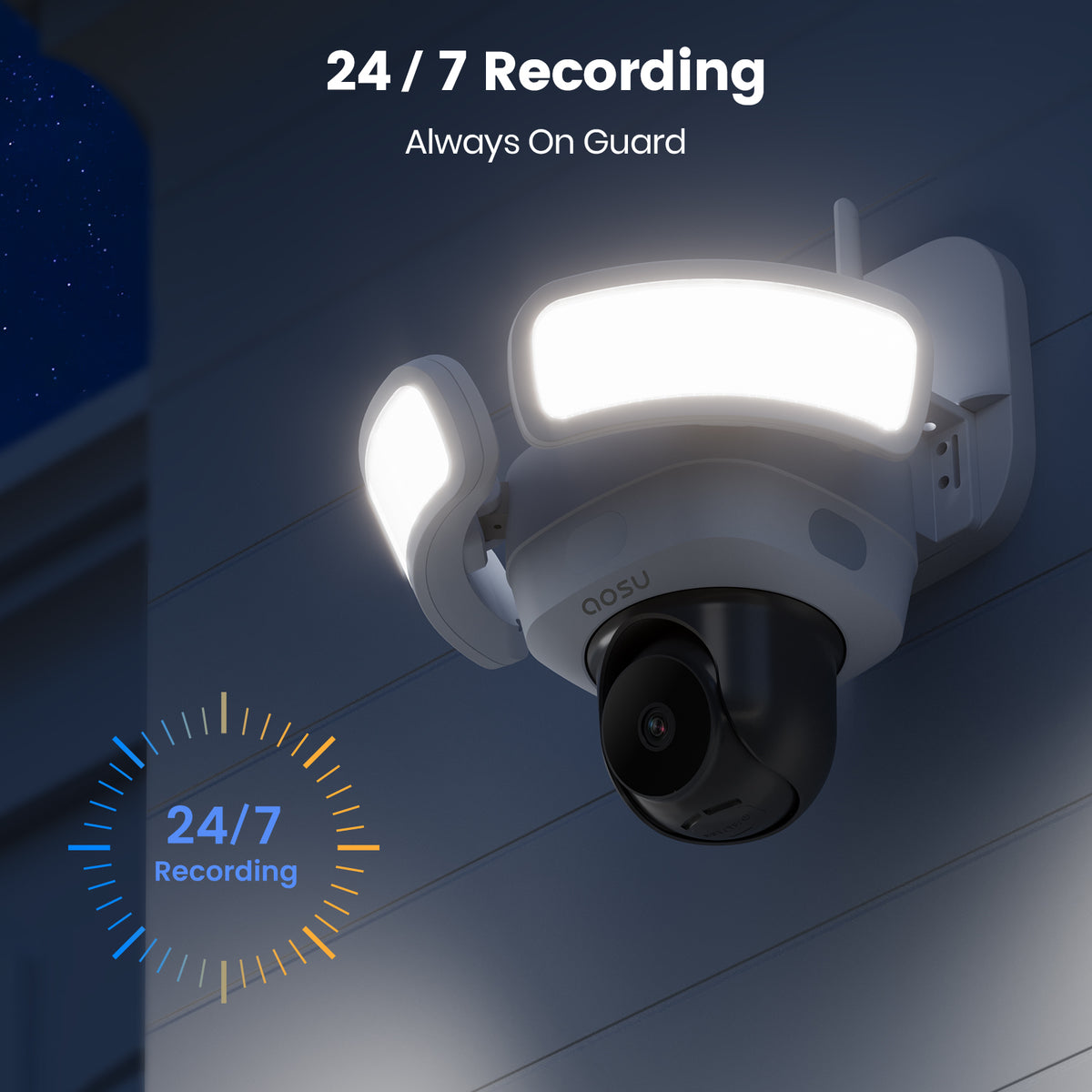 AOSU Floodlight Cam Pro - 5MP / AI Detection / Night Vision