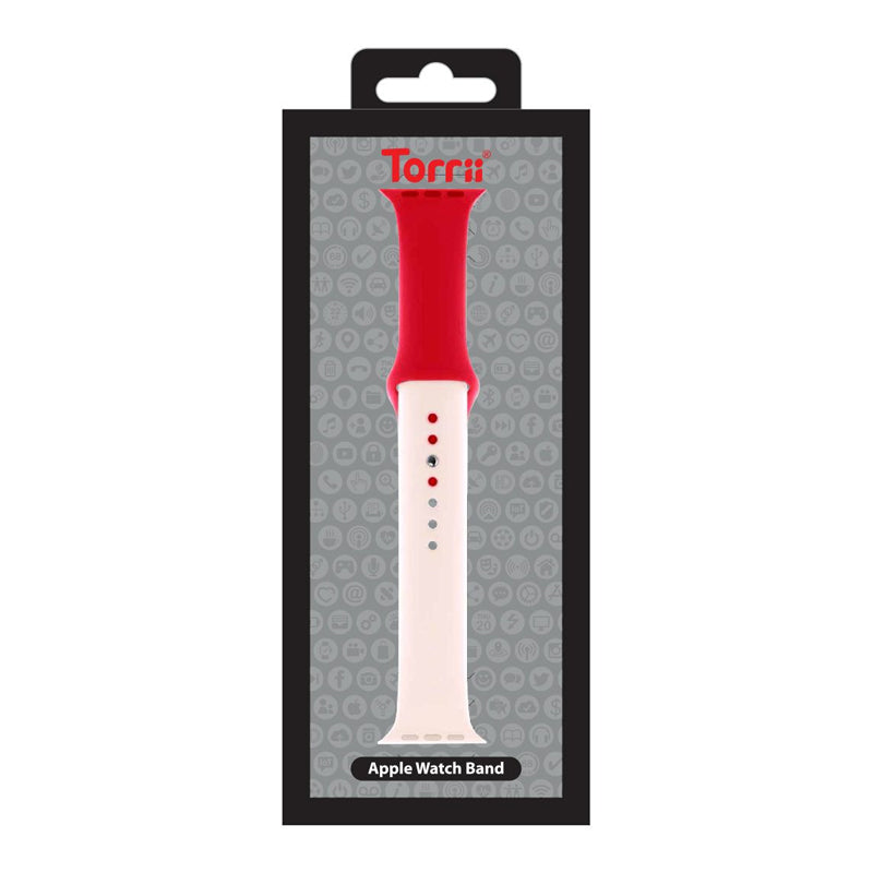 Torrii Siliconee Mix Watch Band For Apple Watch 49 / 45 / 44 / 42 mm - Red / Pink