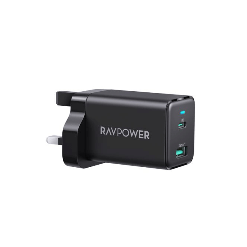 RAVPower RP-PC171 - PD 45W - 2-Port Wall Charger - Black