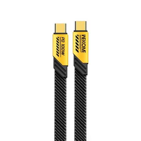 Wekome WDC-192 Mech Series 100W USB-C/Type-C to USB-C/Type-C Fast Charge Data Cable - 1Meter / Yellow