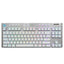 لوجيتيك G915 G915 TenKeyLess لاسلكي RGB الميكانيكية الألعاب لوحة مفاتيح  / أبيض - اللمس