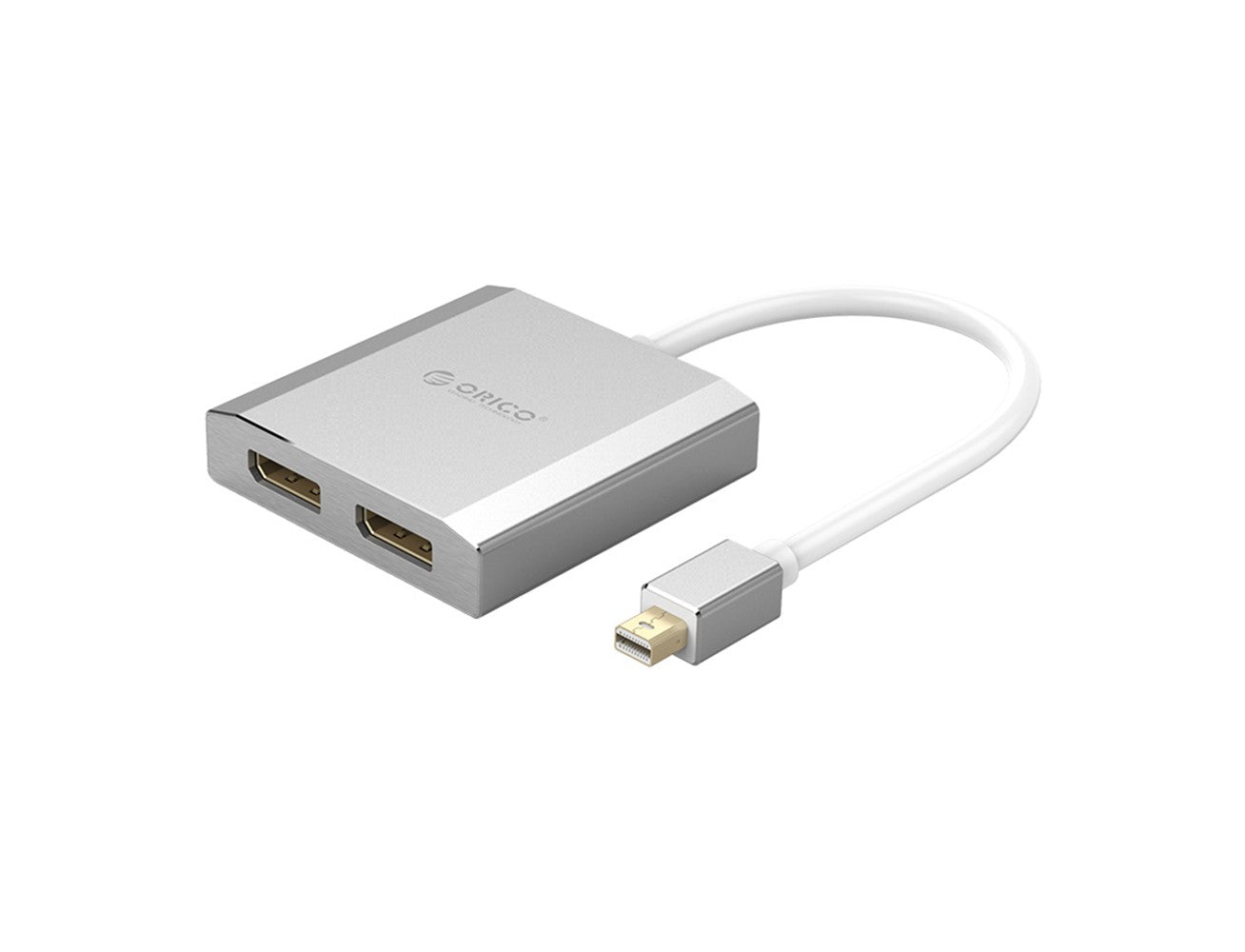 ORICO Mini DP to Dual DP M/F HD Adapter - Silver