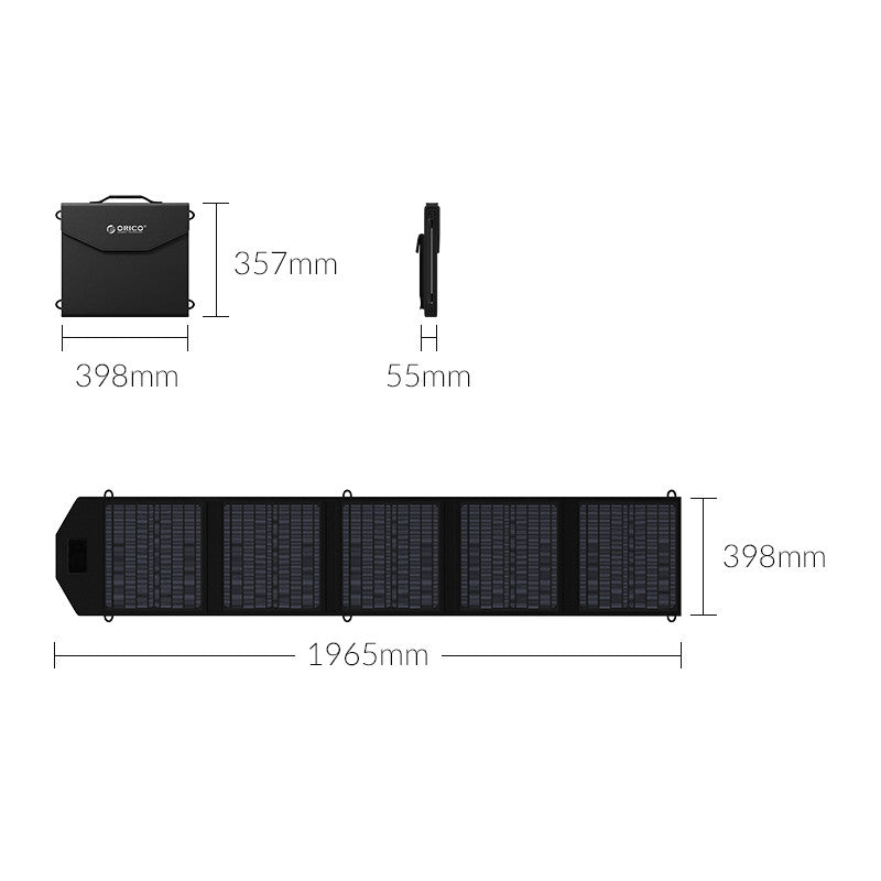 ORICO Foldable Solar Panel Charger - 100W / Black