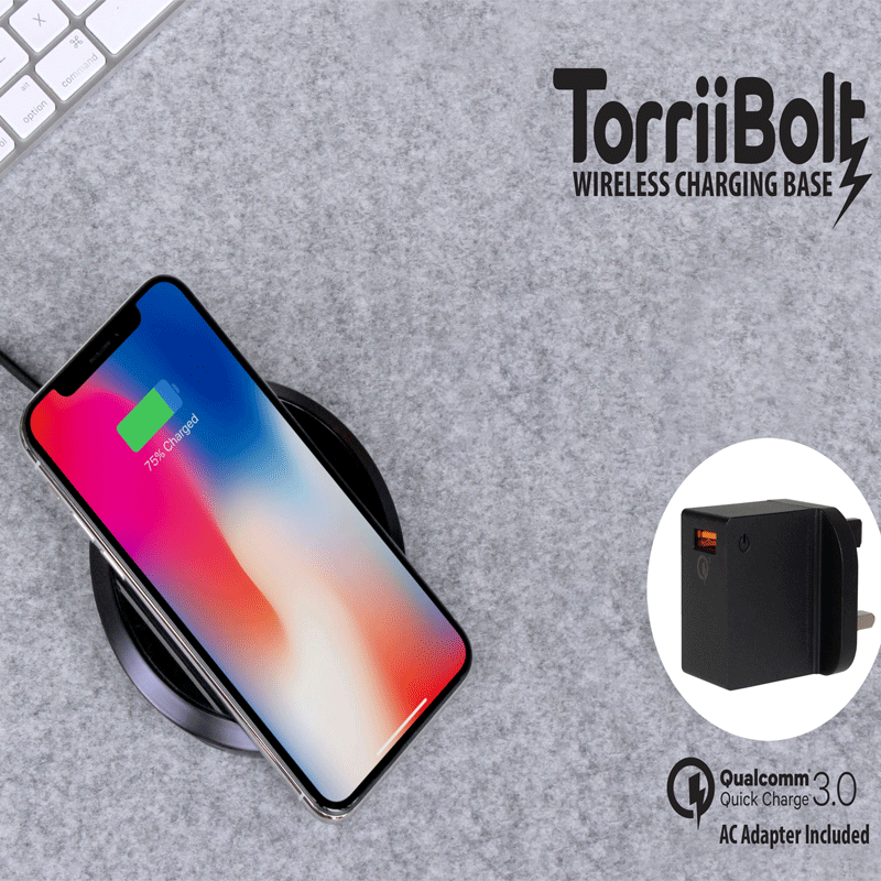 Torri Bolt Wireless Charging Base - Black