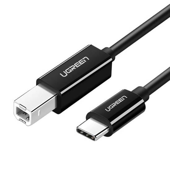 UGREEN USB-C Male to USB-B 2.0 Male Printer Cable ABS Plastic Case - 1Meter / Black