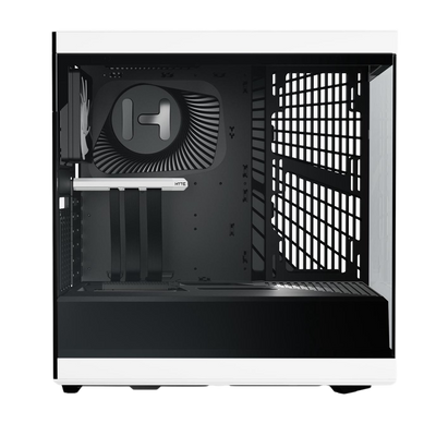 HYTE Y40 Panoramic Tempered Glass With Two 120mm fans, PCI-E 4.0 Vertical Mount included ATX Mid Tower Case - Black/White