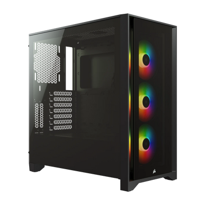 CORSAIR iCUE 4000X RGB Mid Tower Case - Black