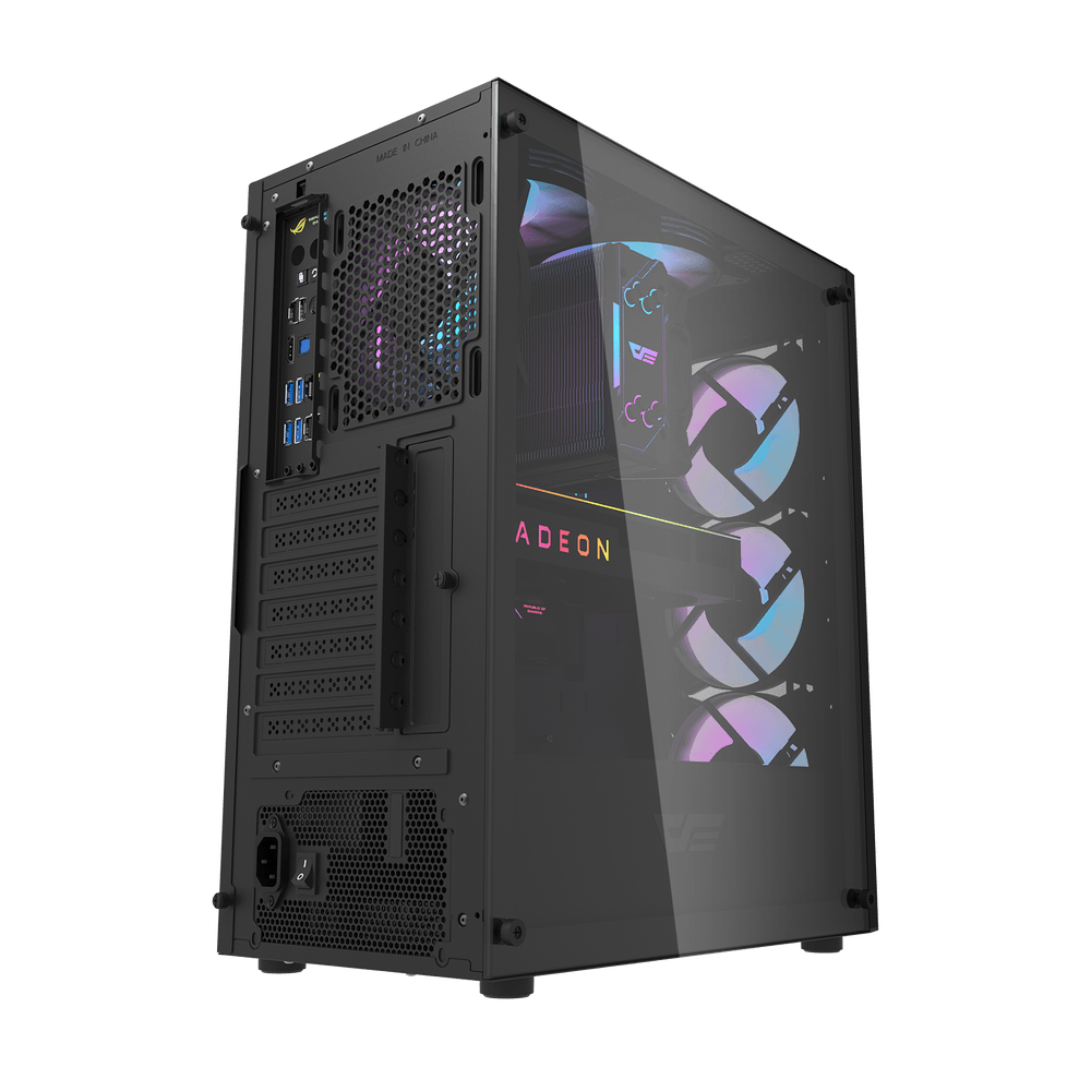 Darkflash DK352 Plus Midtower ATX Case - Black (With 4 x ARGB Fans Included)