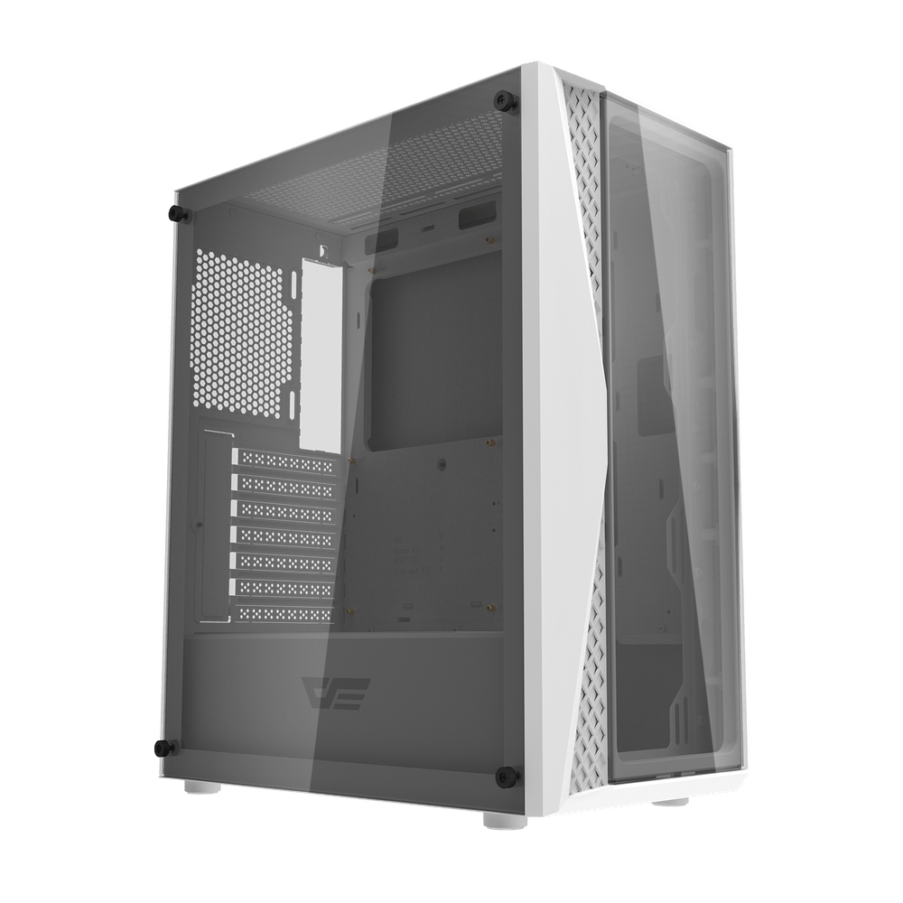 Darkflash DK352 Plus Midtower ATX Case - White (With 4 x ARGB Fans Included)