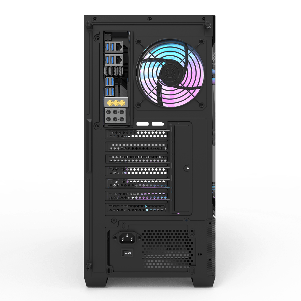 Darkflash DS900 Air ATX PC Case - Black (With 3 x ARGB Fans Separate)