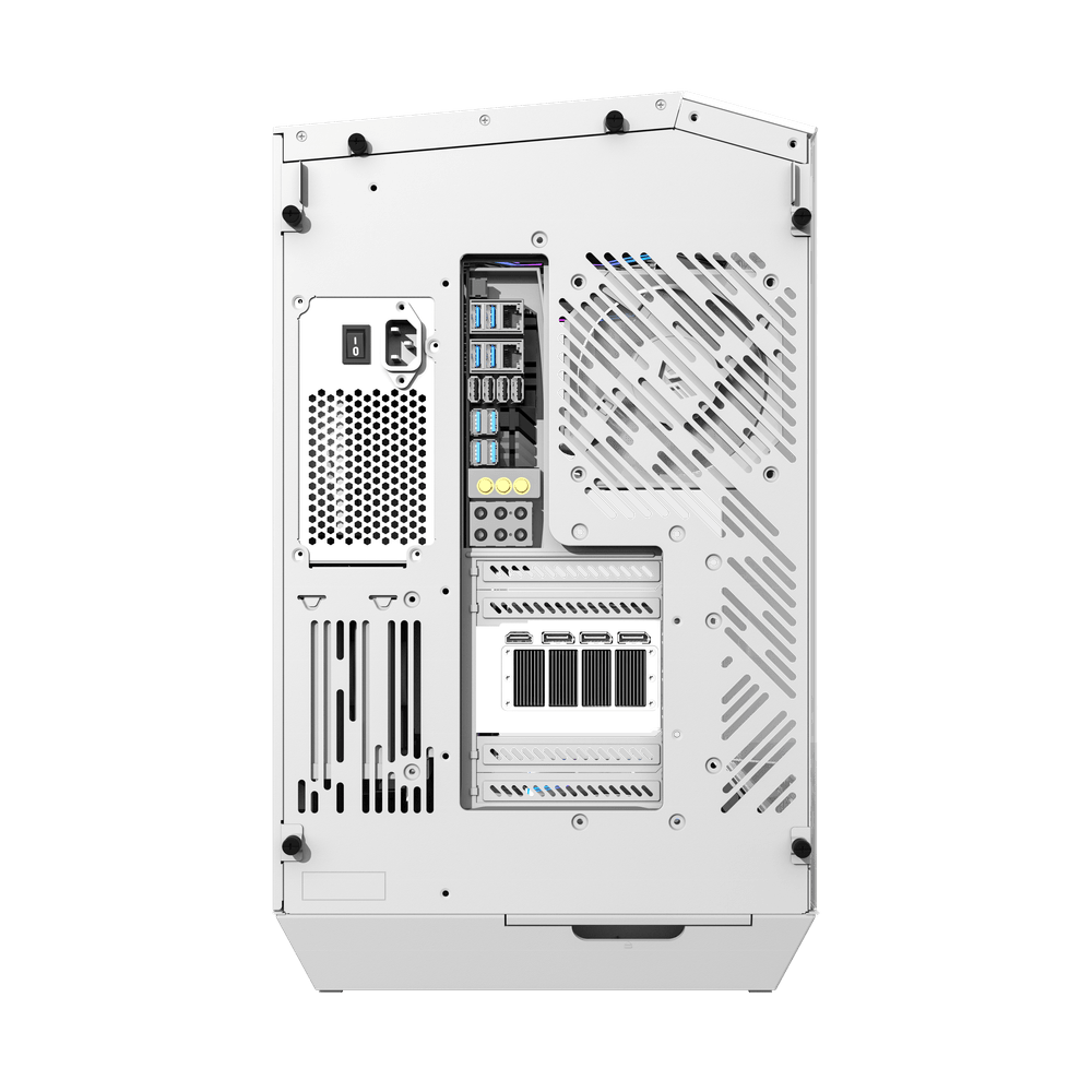 Darkflash DY470 ATX PC Case - White (With 4 x ARGB Fans Included)