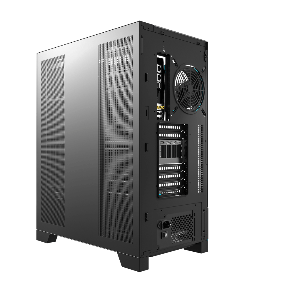 Darkflash DY450L Pro ATX PC Case - White (With 4 x Digital Fans Included With Temperature)