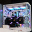 Darkflash DY470 ATX PC Case - White (With 4 x ARGB Fans Included)