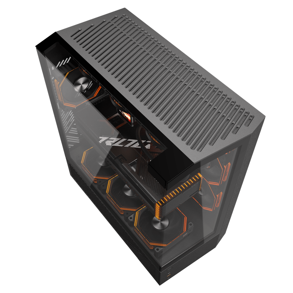 Darkflash DY460 ATX PC Case - Black (With 4 x ARGB Fans Included)