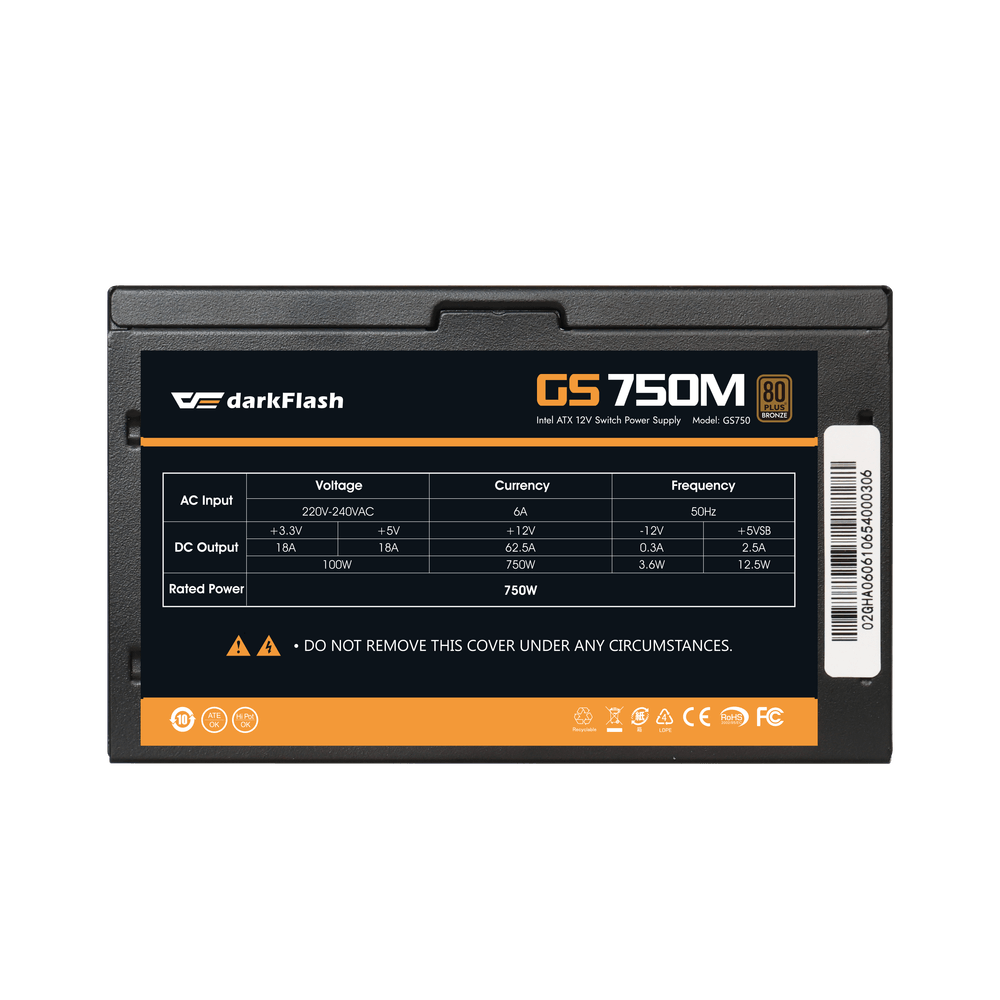 Darkflash GS750M Bronze Fully Modular Power Supply - 750W / Black