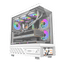 Darkflash DS950V ATX PC Case - White (With LED Display + 6 x ARGB Fans Included)
