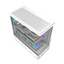 Darkflash DS950V ATX PC Case - White (With LED Display + 6 x ARGB Fans Included)