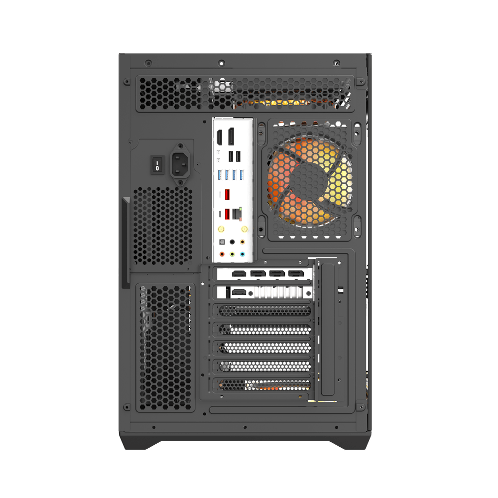 Darkflash C280 ATX PC Case - Black (With 7 x ARGB Fans Included)