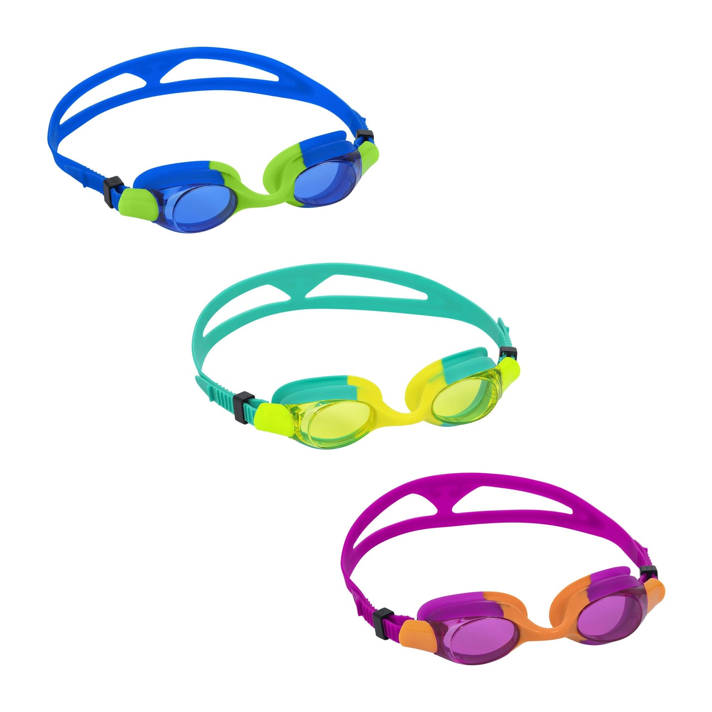 Bestway Lightning Pro Goggles (Contents:One Pair of Goggles, 3 Assorted Colors) Age 7+