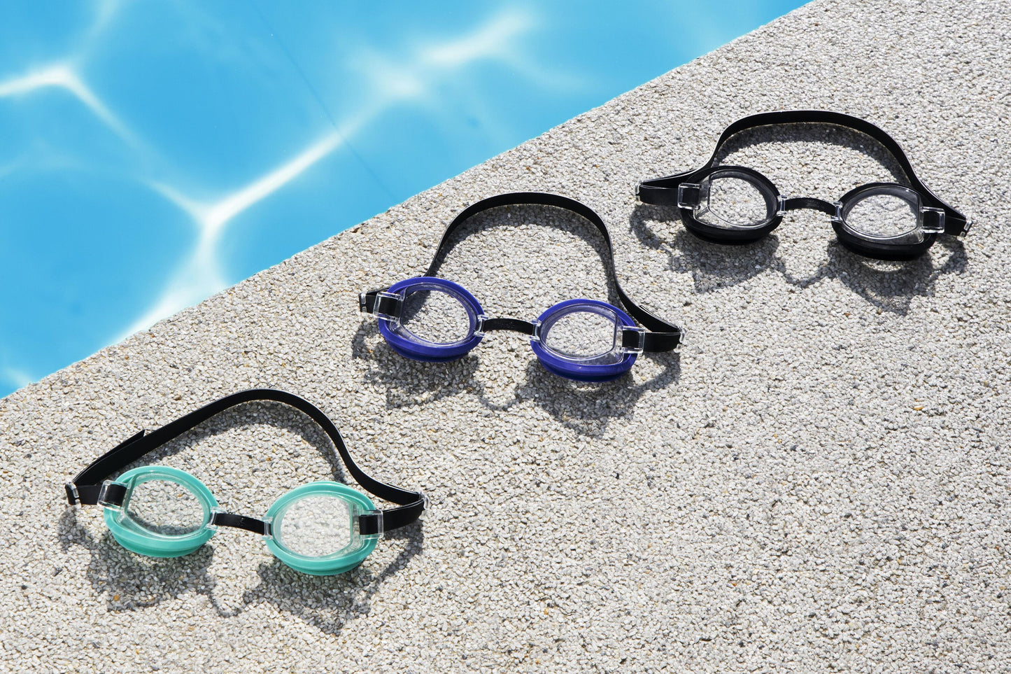 Bestway Aqua Burst Essential Goggles (Contents:One Pair of Goggles, 3 Assorted Colors) Age 14+