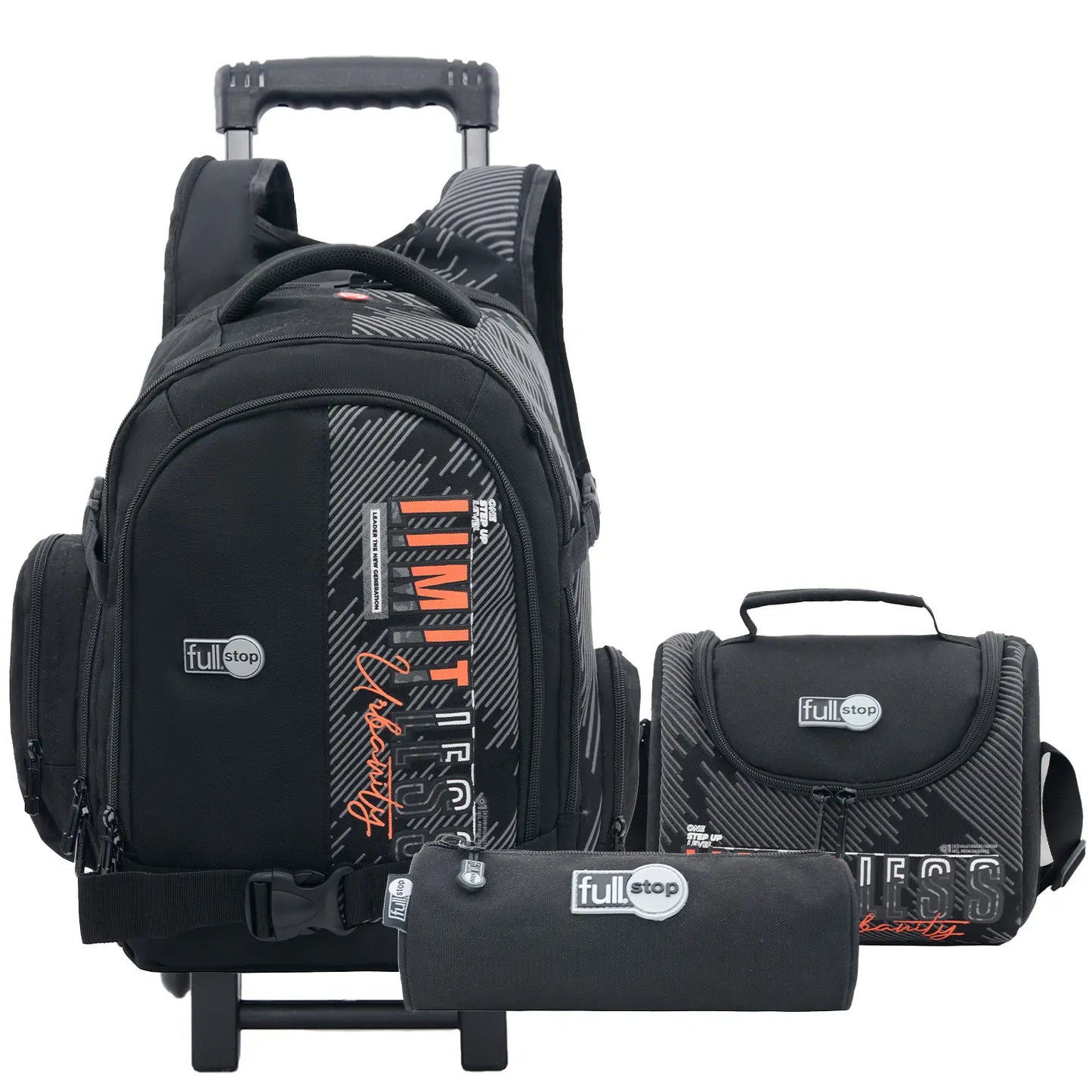 Trolley Bag 18 With Pencil case & Lunch Bag - Full Stop Half Limts