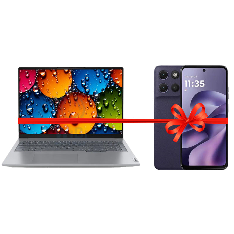 Bundle Offer - Lenovo ThinkBook 16 G8 - 16" WUXGA / Ultra 9 185H / 16GB / 512GB (NVMe M.2 SSD) / 1YW / Arabic/English / Arctic Grey - Laptop + Motorola Moto G17 Mobile