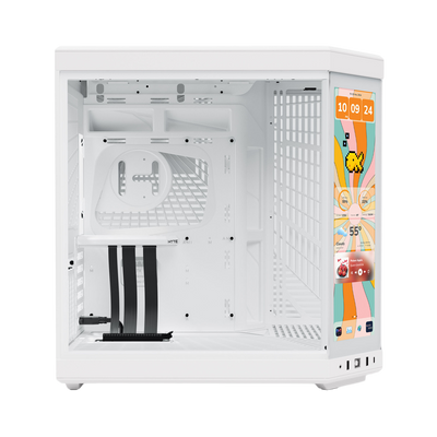 HYTE Y70 TOUCH INFINITE 14.5 Inch Integrated IPS Touchscreen ATX Case - Snow White