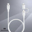 Engage Super Soft Silicone C To Usb-C Cable W/Lightning Adapter Wt 8954526522395