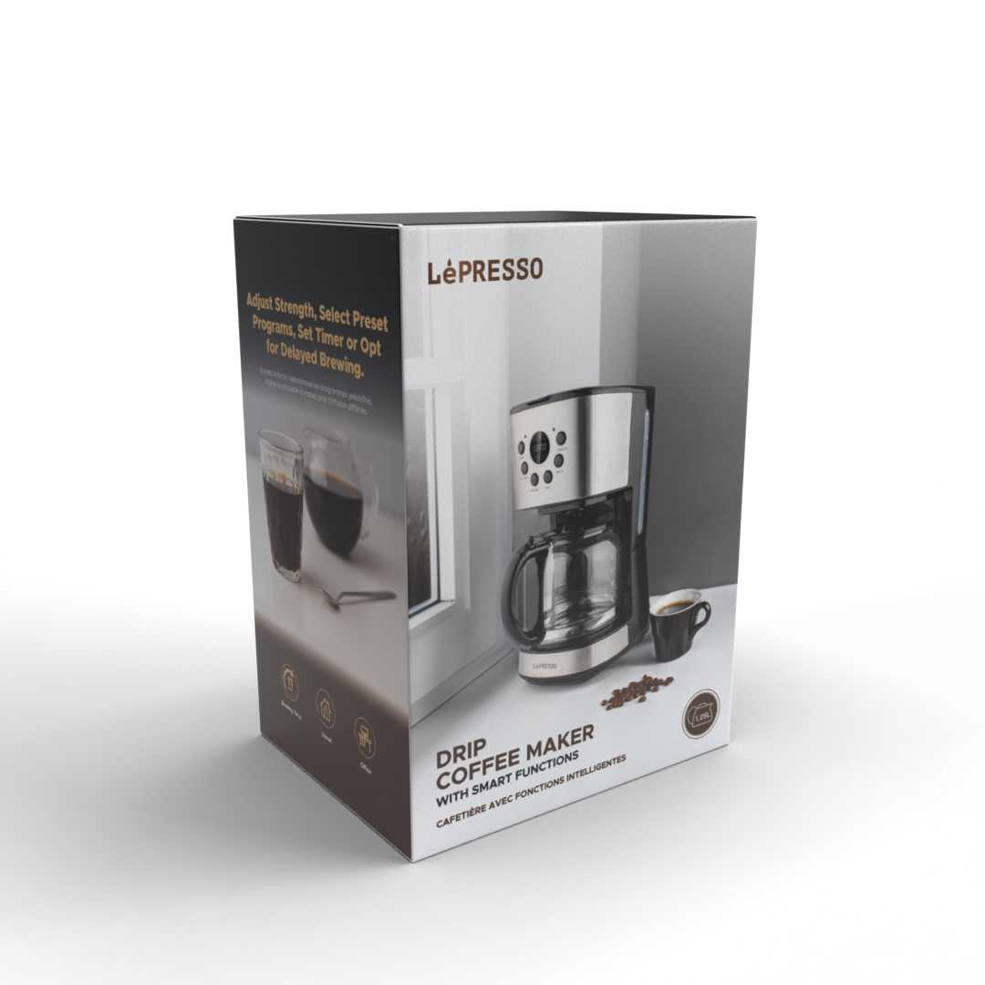 LePresso Digital Drip Coffee Machine with Smart Functions 1.5L 900W - Black