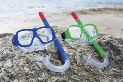 Bestway Explora Essential Snorkel Mask (Contents: One Mask, One Snorkel, 2 Assorted Colors) Age 7+